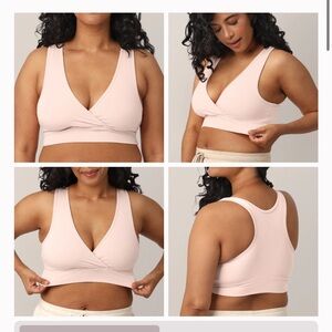 KB French Terry Racerback Nursing & Sleep Bra | Beige - L-Busty